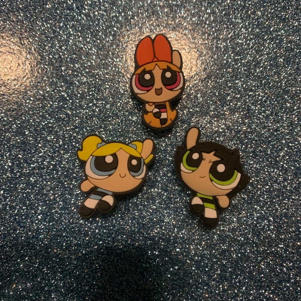 Power Puff Girls Croc charm set.